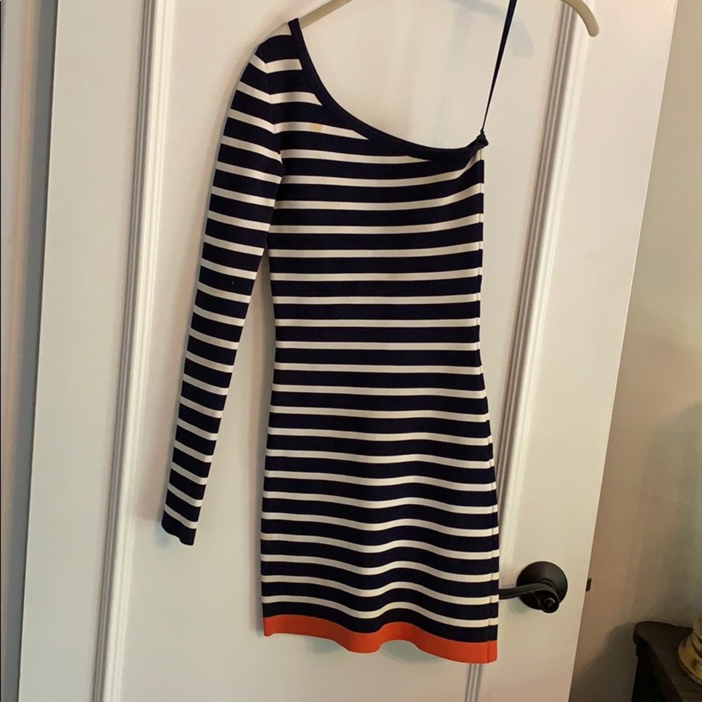 BCBG bondage one arm dress
